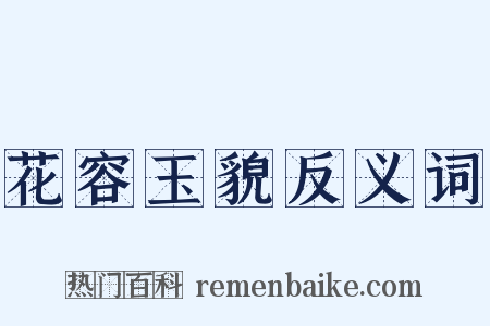 花容玉貌反义词是什么意思的图片